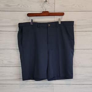 Haggar Men's Navy Blue Shorts Flat Panel Size  42